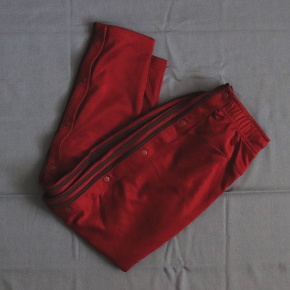 adidas Pants - Cherry red 🍒Adidas tear aways